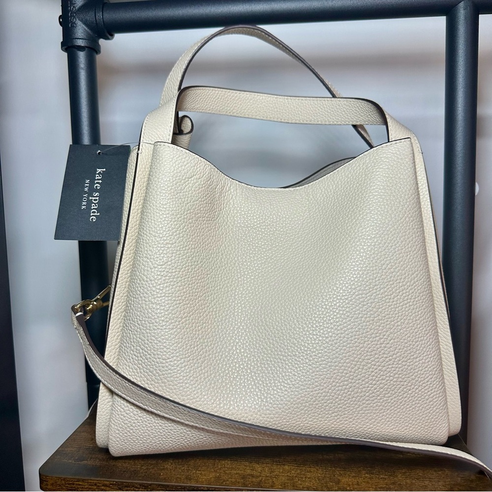15. NWT kate spade new york Medium Knott Leather Crossbody Tote - Picture 4 of 13
